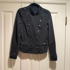 NWOT Anthropologie Marrakech Elegant Black Double-Breasted Utility Jacket